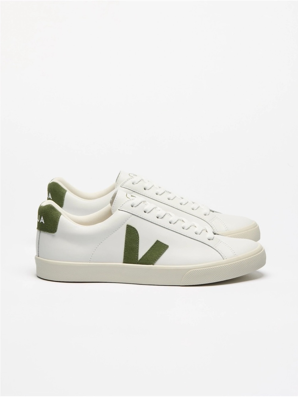 NEW Veja Shoes Esplar Sneakers in Extra White Kiwi - Picture 3 of 4